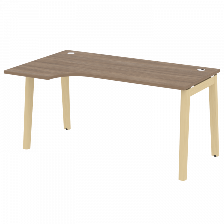 Onix Wood Стол эргономичный левый OW.SA-1 (L) Дуб Аризона/Дуб Светлый/Металл Белый 1580*980*750 (720/460)
