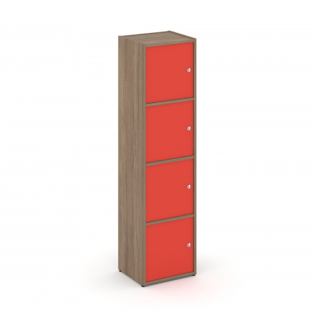 Locker plus Комплект №4 LK.K-004 Дуб Аризона/Красный 408*350*1593