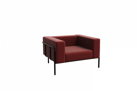Flex Диван одноместный FLX-1 Flax 014/Металл Черный 1100 *915*690