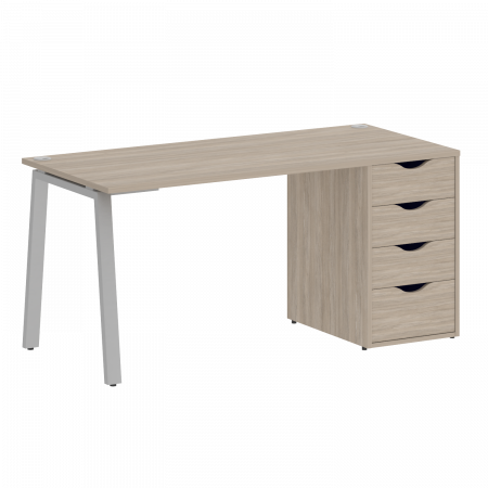 Home Office Стол письменный VR.SP-3-158.4.A Дуб Аттик/Металл Серый 1580*720*750