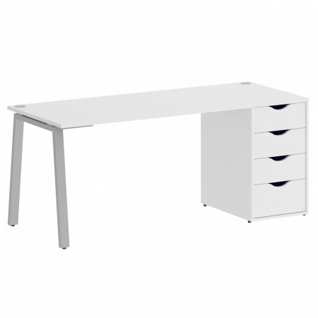 Home Office Стол письменный VR.SP-3-178.4.A Белый Бриллиант/Металл Серый 1780*720*750
