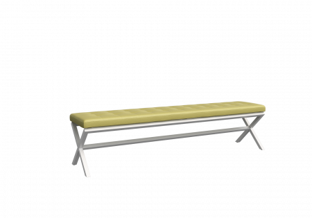 Next Банкетка трехместная NLT.L-3 Korfu 14/Металл Белый 1950*380*480