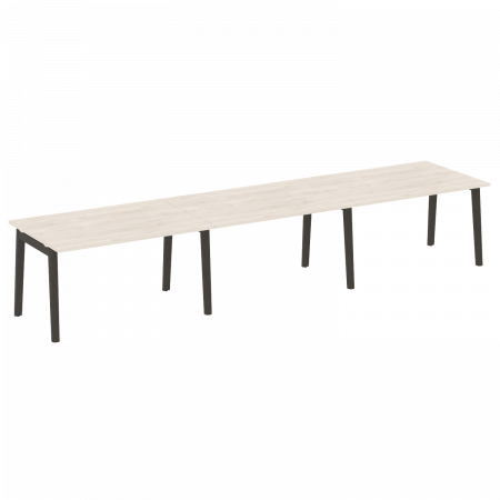 Onix Wood Стол переговорный (3 столешницы) OW.PRG-3.3 Денвер Светлый/Дуб Темный/Металл Антрацит 4140*980*750