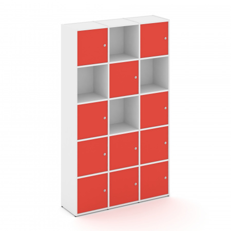 Locker plus Комплект №9 LK.K-009 Белый/Красный 1188*350*1983