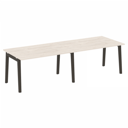 Onix Wood Стол переговорный (2 столешницы) OW.PRG-2.3 Денвер Светлый/Дуб Темный/Металл Антрацит 2760*980*750