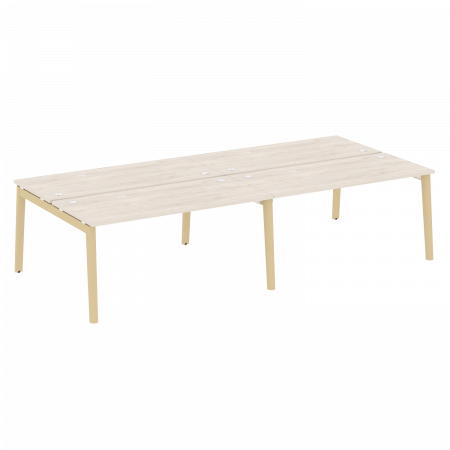 Onix Wood Рабочая станция OW.D.RS-4.4.7 Денвер Светлый/Дуб Светлый/Металл Белый 3160*1475*750