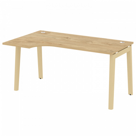 Onix Wood Стол эргономичный левый OW.SA-1 (L) Тиквуд Светлый/Дуб Светлый/Металл Белый 1580*980*750 (720/460)