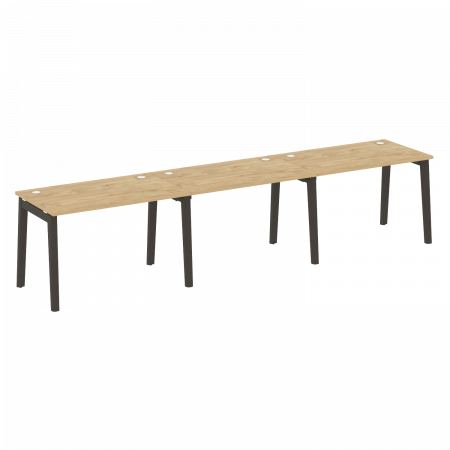 Onix Wood Рабочая станция OW.RS-3.2.7 Тиквуд Светлый/Дуб Темный/Металл Антрацит 3540*720*750