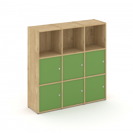 Locker plus Комплект №3 LK.K-003 Тиквуд Светлый/Зеленый 1188*350*1203