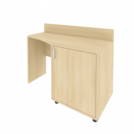 Light Стол (узкий) с тумбой и бортиком С-СТУ-120 (R) Акация Лорка 1200*550/400*750