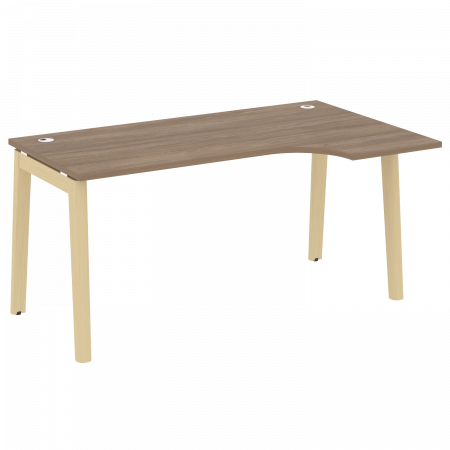 Onix Wood Стол эргономичный правый OW.SA-1 (R) Дуб Аризона/Дуб Светлый/Металл Белый 1580*980*750 (720/460)