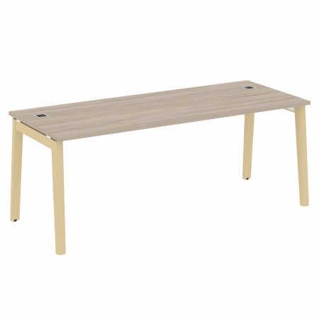 Onix Wood Direct Стол руководителя OW.SRR-6.8 Дуб Аттик/Дуб Светлый/Металл Белый 1980*800*750