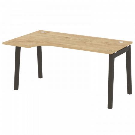 Onix Wood Стол эргономичный левый OW.SA-1 (L) Тиквуд Светлый/Дуб Темный/Металл Антрацит 1580*980*750 (720/460)