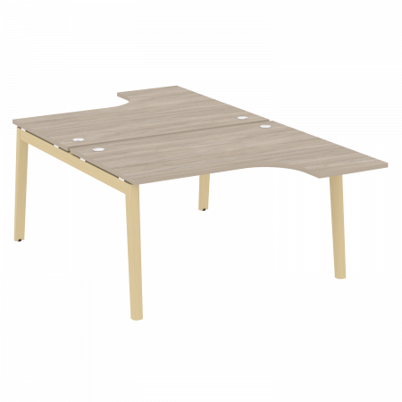 Onix Wood Рабочая станция OW.D.SA-3 Дуб Аттик/Дуб Светлый/Металл Белый 1380*2395*750 (1635/460)