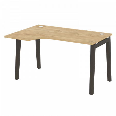 Onix Wood Стол эргономичный левый OW.SA-2 (L) Тиквуд Светлый/Дуб Темный/Металл Антрацит 1380*980*750 (720/460)