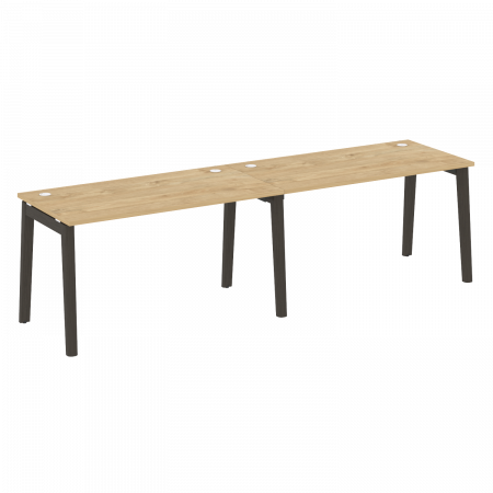 Onix Wood Рабочая станция OW.RS-2.3.7 Тиквуд Светлый/Дуб Темный/Металл Антрацит 2760*720*750
