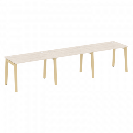 Onix Wood Рабочая станция OW.RS-3.2.7 Денвер Светлый/Дуб Светлый/Металл Белый 3540*720*750