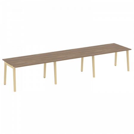 Onix Wood Стол переговорный (3 столешницы) OW.PRG-3.3 Дуб Аризона/Дуб Светлый/Металл Белый 4140*980*750