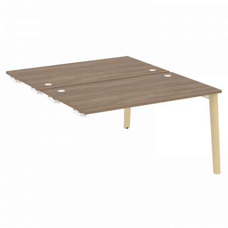 Onix Wood Стол-приставка двойной OW.D.SPR-3.8 Дуб Аризона/Дуб Светлый/Металл Белый 1380*1635*750