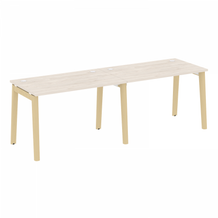 Onix Wood Рабочая станция OW.RS-2.2.7 Денвер Светлый/Дуб Светлый/Металл Белый 2360*720*750
