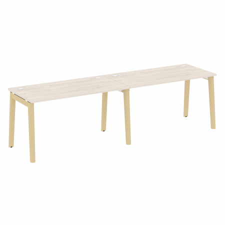 Onix Wood Рабочая станция OW.RS-2.3.7 Денвер Светлый/Дуб Светлый/Металл Белый 2760*720*750