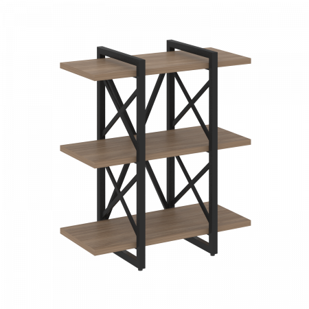 Loft Стеллаж на рег. опорах-3 полки VR.L-MST.O-3.4V Дуб Аризона/Металл Черный 800*400*910