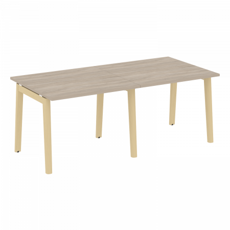Onix Wood Стол переговорный (2 столешницы) OW.PRG-2.1 Дуб Аттик/Дуб Светлый/Металл Белый 1960*980*750
