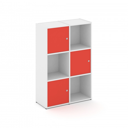 Locker plus Комплект №2 LK.K-002 Белый/Красный 798*350*1203