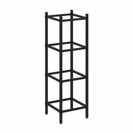 Loft Угловой проходной модуль VR.L-SL.UPK-3.3.3 Металл Черный 446*446*1458