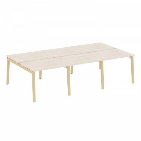 Onix Wood Рабочая станция OW.D.RS-6.1.8 Денвер Светлый/Дуб Светлый/Металл Белый 2940*1635*750