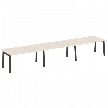 Onix Wood Стол переговорный (3 столешницы) OW.PRG-3.4 Денвер Светлый/Дуб Темный/Металл Антрацит 4740*980*750