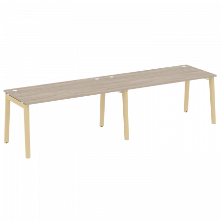 Onix Wood Рабочая станция OW.RS-2.4.8 Дуб Аттик/Дуб Светлый/Металл Белый 3160*800*750
