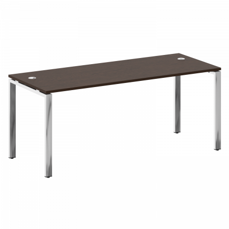 Metal System Direct Стол рабочий руковод. П-обр. м/к БП.СРР-5.7 Венге Цаво/Нержавеющая Сталь 1800*720*750