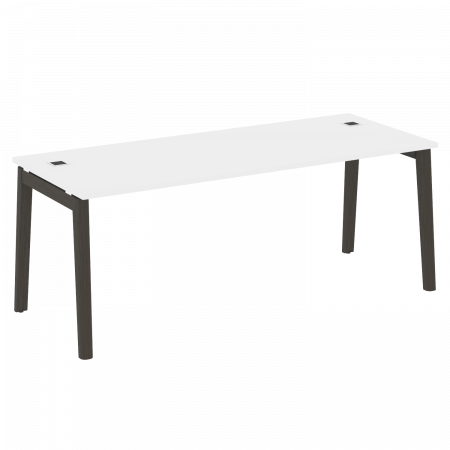 Onix Wood Direct Стол руководителя OW.SRR-6.8 Белый Бриллиант/Дуб Темный/Металл Антрацит 1980*800*750