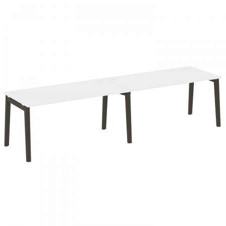 Onix Wood Рабочая станция OW.RS-2.4.8 Белый Бриллиант/Дуб Темный/Металл Антрацит 3160*800*750