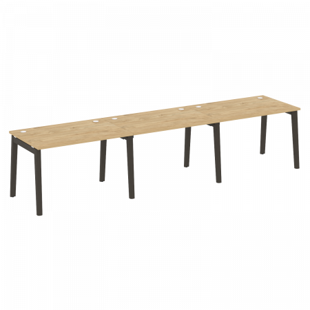 Onix Wood Рабочая станция OW.RS-3.2.8 Тиквуд Светлый/Дуб Темный/Металл Антрацит 3540*800*750