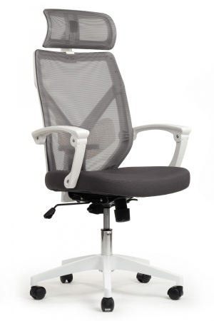 Кресло Oliver RCH W-203AC Белый пластик/Серый