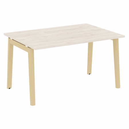 Onix Wood Стол переговорный (1 столешница) OW.PRG-1.3 Денвер Светлый/Дуб Светлый/Металл Белый 1380*980*750