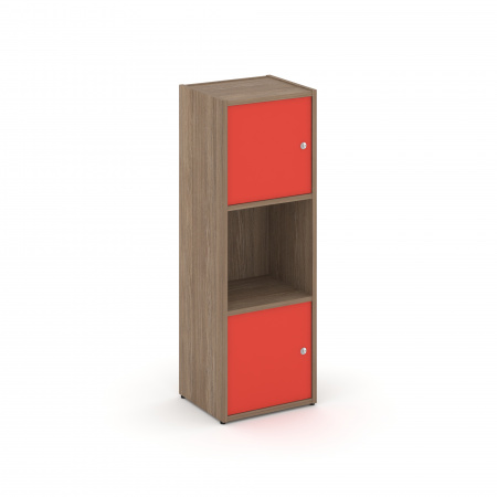 Locker plus Комплект №1 LK.K-001 Дуб Аризона/Красный 408*350*1203