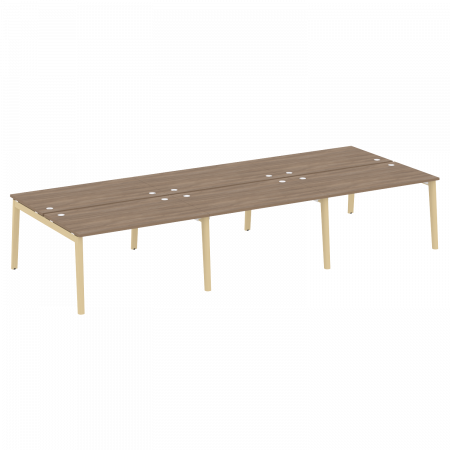 Onix Wood Рабочая станция OW.D.RS-6.3.8 Дуб Аризона/Дуб Светлый/Металл Белый 4140*1635*750