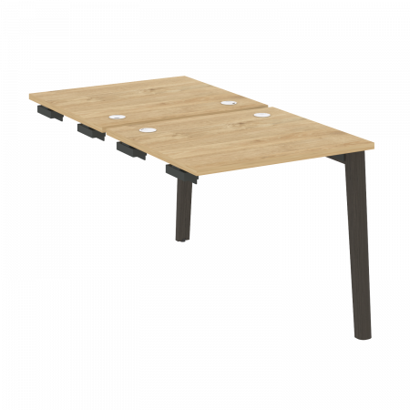 Onix Wood Стол-приставка двойной OW.D.SPR-0.7 Тиквуд Светлый/Дуб Темный/Металл Антрацит 780*1475*750