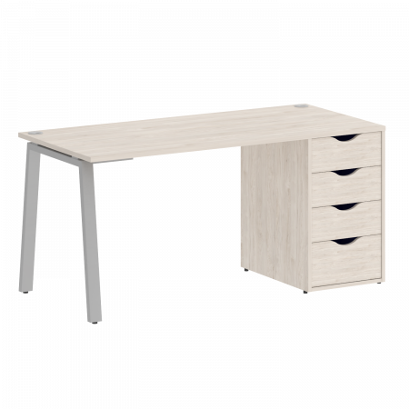 Home Office Стол письменный VR.SP-3-158.4.A Денвер Светлый/Металл Серый 1580*720*750