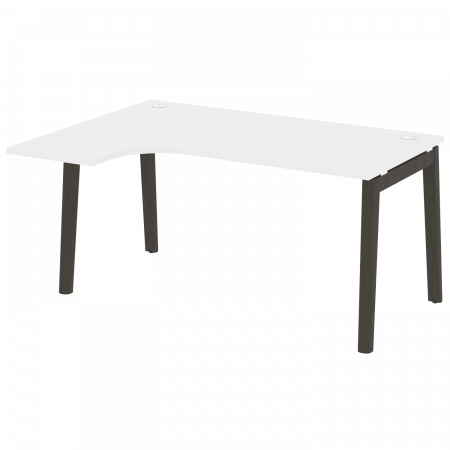 Onix Wood Стол эргономичный левый OW.SA-4 (L) Белый Бриллиант/Дуб Темный/Металл Антрацит 1580*1180*750 (800/460)