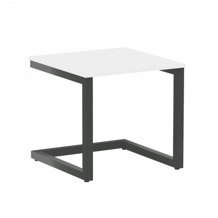 Home Office Стол журнальный VR.SP-2-58.G Белый Бриллиант/Металл Антрацит 580*600*550