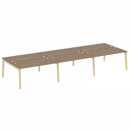 Onix Wood Рабочая станция OW.D.RS-6.4.8 Дуб Аризона/Дуб Светлый/Металл Белый 4740*1635*750