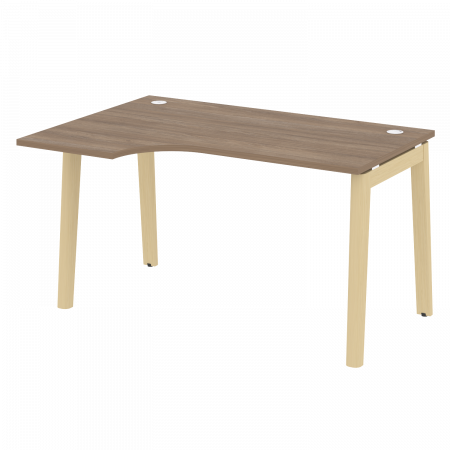 Onix Wood Стол эргономичный левый OW.SA-2 (L) Дуб Аризона/Дуб Светлый/Металл Белый 1380*980*750 (720/460)