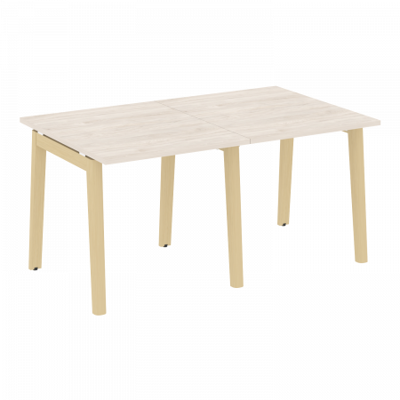 Onix Wood Стол переговорный (2 столешницы) OW.PRG-2.0 Денвер Светлый/Дуб Светлый/Металл Белый 1560*980*750