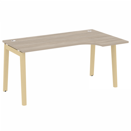 Onix Wood Стол эргономичный правый OW.SA-1 (R) Дуб Аттик/Дуб Светлый/Металл Белый 1580*980*750 (720/460)