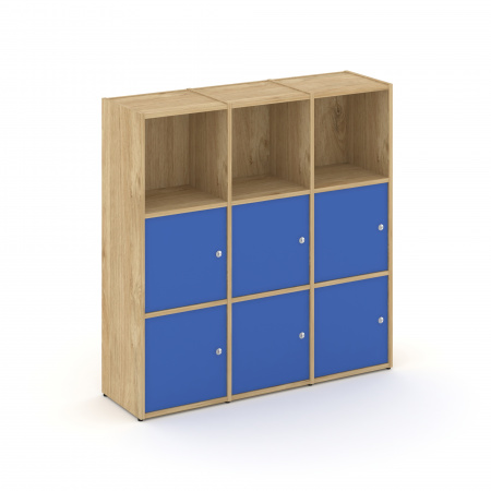 Locker plus Комплект №3 LK.K-003 Тиквуд Светлый/Синий 1188*350*1203