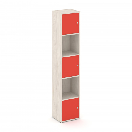 Locker plus Комплект №7 LK.K-007 Денвер Светлый/Красный 408*350*1983